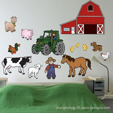 Removable PVC Wall Sticker with CMYK and UV Printing, Used for Home Decoration